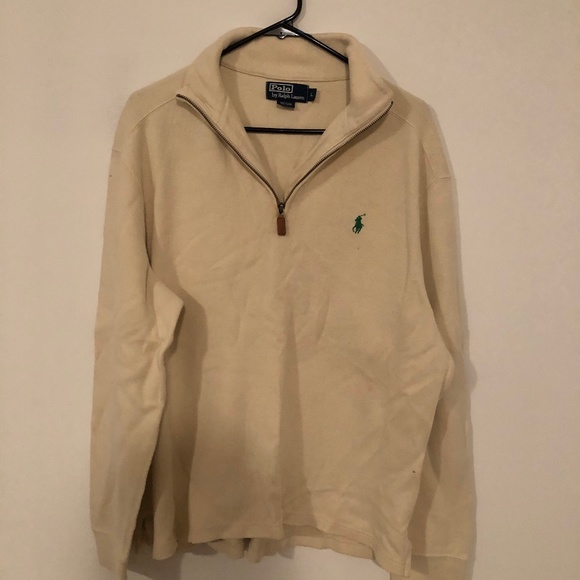Mens Quarter Zip Polo Ralph Lauren Sweater - Picture 1 of 4